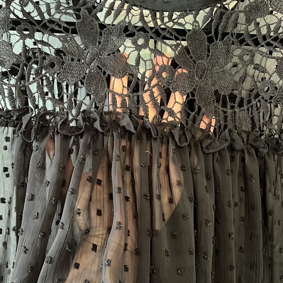 Sheer black frilly lace top - Picture 3 of 3